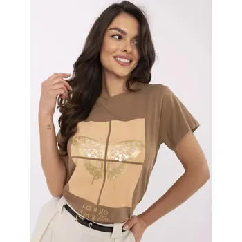 Tričko CLM TS 1704.85 světle hnědé S