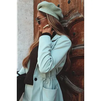 Dámské sako M873 Blejzr se stahovacím pasem - mátový EU XL