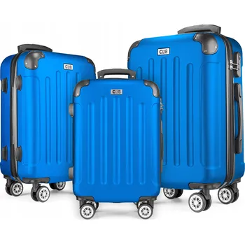 POSH Sada Cestovních Kufrů z ABS, Modrá (M-L-XL SET)