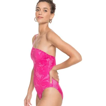 Dámské plavky Roxy dámské plavky v celku POP Surf Beetroot Purple Texture Flower | Růžová | Velikost L