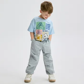 Chlapecké kalhoty Reserved - Bavlněné kalhoty parachute - světle šedá - 114BF-09X - 114BF-09X-86-2