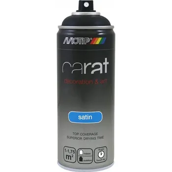 Barva ve spreji Motip Carat Saténově Černá - Saténový Jet Black Dekorační Sprej barva
