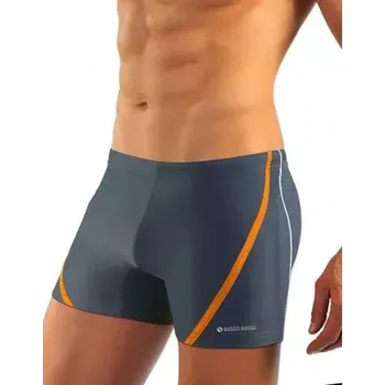 Pánské plavky Pánské plavkové boxerky Sesto Senso art.366 Maxi 3XL-4XL grafit 4XL