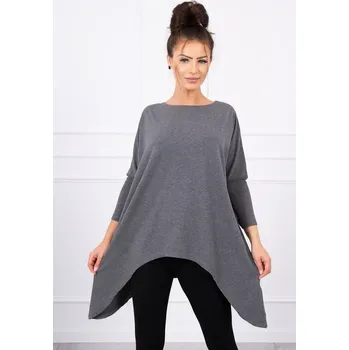 Dámská halenka Oversize halenka grafitová melanž UNI