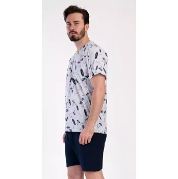Pánské pyžamo Pánské pyžamo šortky Surfing šedá XL