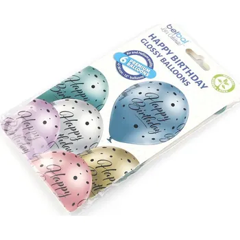 Balónek Nafukovací balónky Happy Birthday - 2 mix