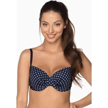 Dámské plavky Dámská plavková podprsenka KKP020 Niue, bílo/modrý puntík - Gaia 75E