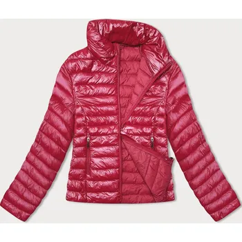 Červená prošívaná dámská bunda se stojáčkem (16M9108-270) odstíny červené M (38)