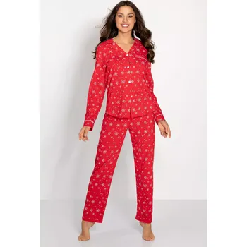 Dámské pyžamo Pyžamové dopisy Santovi - Momenti Per Me XL