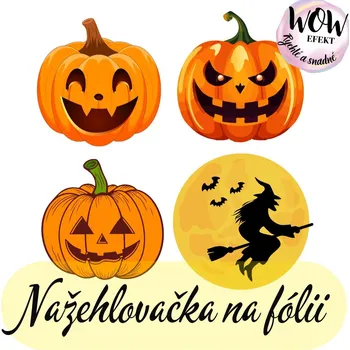 Nažehlovačky na fólii Nažehlovačka na fólii, HALLOWEEN, k dotvoření, 13,7x13,7cm /arch