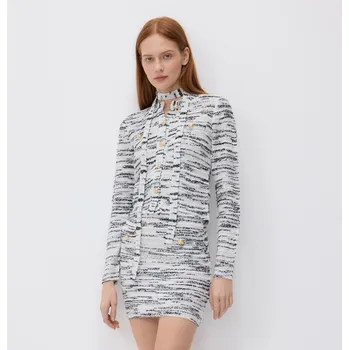 Dámská sukně Reserved - Mini sukně s metalickou nití - bílá - 088IT-00X - 088IT-00X-M