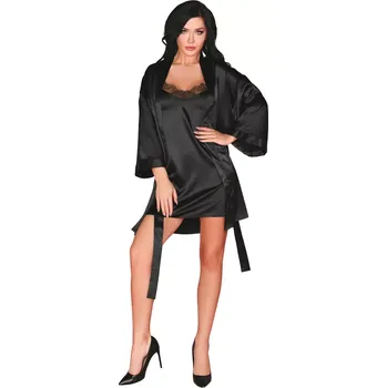 Dámský erotický župan Erotický župan Dorettela - LivCo CORSETTI FASHION černá S/M