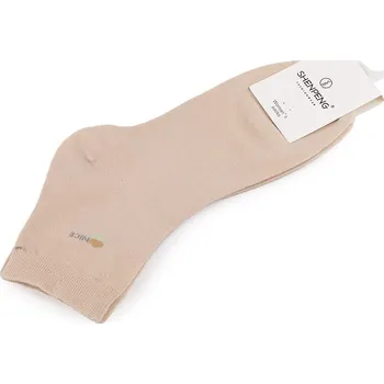 Dámská móda Dámské / dívčí bavlněné ponožky Nice - 3 béžová světlá