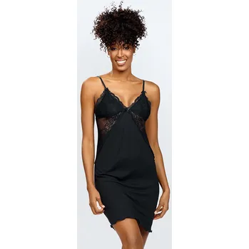 Dámská noční košile Košilka Dkaren Zuwena Barva: Černá, Velikost: L