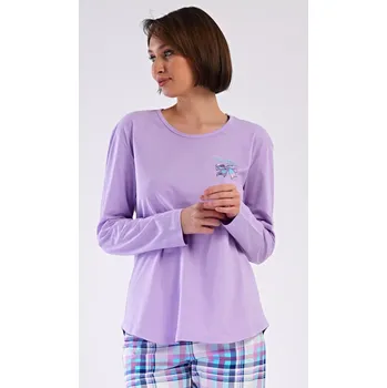 Dámské pyžamo Dámské pyžamo dlouhé Happiness tyrkysová XL