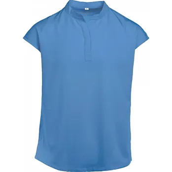 Dámská košile Exner Elegantní dámská halenka se stojáčkem Barva: modrá světlá, Velikost: 3XL EX239