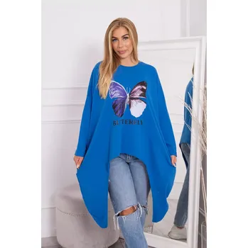 Dámská halenka Oversize halenka s potiskem chrpy UNI