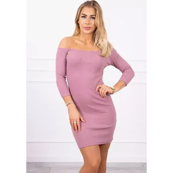 Dámské šaty Pruhované vypasované šaty tmavě růžové UNI