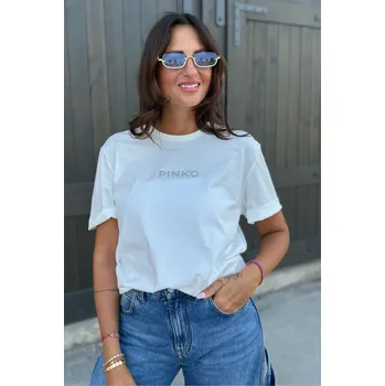 Dámské tričko Dámské tričko PINKO STREPITOSO 105526A2S1Z05 bílé Velikost: XXS