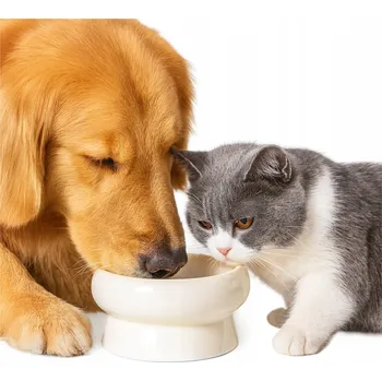 Miska pro psa KERAMICKÁ MISKA PRO PSA KOČKU NA KRMIVO A VODU 200 ml ODOLNÁ SIEMIEC