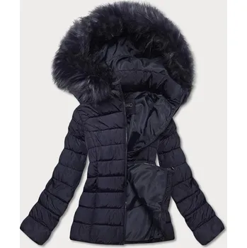 Dámská bunda Tmavě modrá krátká dámská zimní bunda (YP-20091-55) odstíny modré XXL (44)