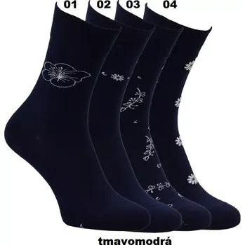 Dámské ponožky Dámské bavlněné ponožky Nicol - 35-38 / tmavě modrá (02)