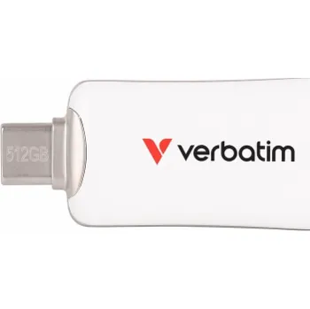 USB flash disk VERBATIM Plectra 512GB USB-C 3.2 Gen 1 bílá