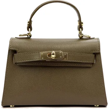 Kabelka Kožená kufříková kabelka Luka 24-002 taupe