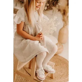 Dámské punčochy Dívčí punčochy Braidy 60 DEN - 128-134 / smetanová