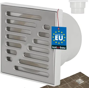 Odvodňovací žlab Přímé odtoky fi 110 odtoková vpusť - 15x15 cm / Ø110