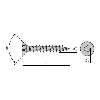 Vrut Strong vrut Torx velikost 4 velikost: 4 x 16, nelze po kusech; pouze celá balení: 1000ks 228968