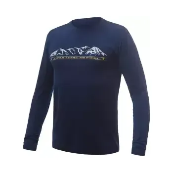 Sensor Merino Active PT Mountains pánské triko dlouhý rukáv Deep Blue vel. M