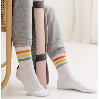 Pánské ponožky Pánské polofroté ponožky Color Lines - 39-42 / bílá - 02