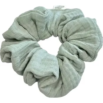 gumička do vlasů scrunchies glossy glam Mentolová velká - mušelín