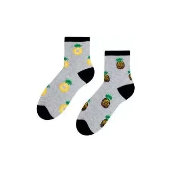 Dámské ponožky Dámské ponožky Ananas - 35-37 / světle šedá