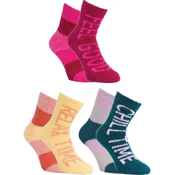 Dámské oblečení Dámské žinylkové ponožky 37430 - 2 páry - 35-42 / žlutá