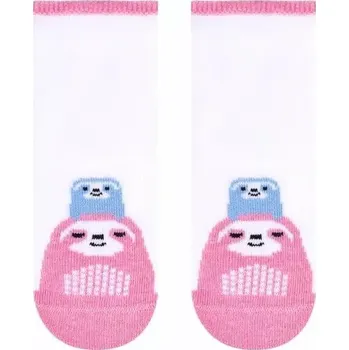 Dojčenské ponožky Lenochody - 14-16 / bílá