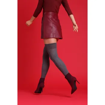 Dámské punčochy Dámské nadkolenky Milena - 37-41 / tmavě šedá