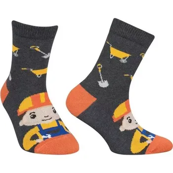 Chlapecké ponožky Malý zedník - 17-19 / tmavě šedá