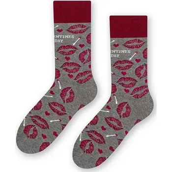 Pánské ponožky Pánské ponožky Dej Pusu - 41-43 / šedá