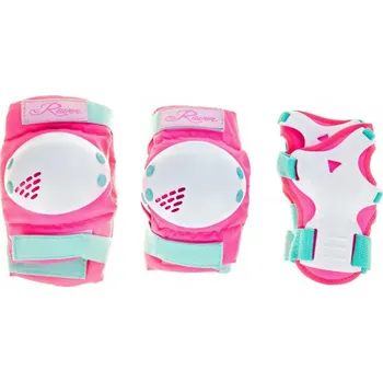 Chránič kolene Raven Verba Mint/Pink, dětské sada chráničů S