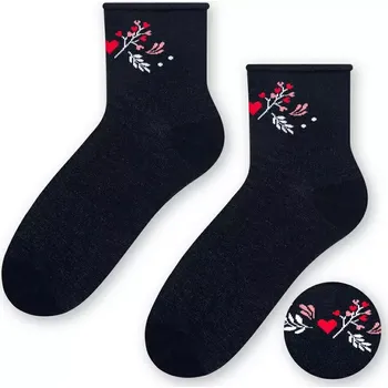 Dámská móda Dámské ponožky Láskykvět - 35-37 / tmavě modrá