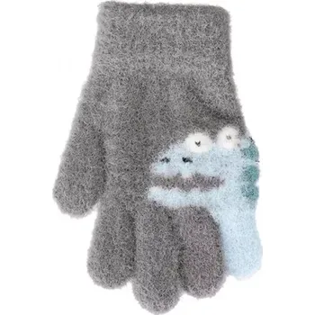 Rukavice Chlapecké pletené rukavice R-216 - 14 / tmavě šedá