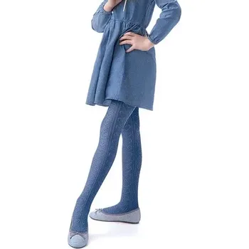 Dámské punčochy Détské punčocháče Hearts 60 DEN - 128-134 / jeansová