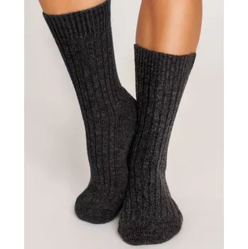 Dámské ponožky Dámské teplé ponožky SW001 - 35-38 / černý melír