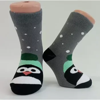 Dětské froté ponožky Penguin - 24-28 / šedá