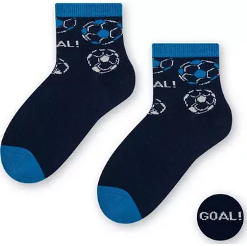Dětská móda Chlapecké ponožky Futbal - 29-31 / modrá/tmavě modrá