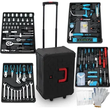 Sada nářadí Kufřík na nářadí na kolečkách sada nářadí Bituxx 1200 dílů mobilní kufřík M19124