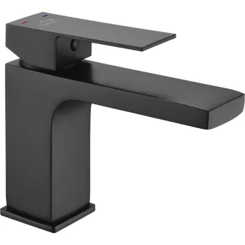 Vodovodní baterie Laveo - Kvadrato - stojánková umyvadlová baterie, černá BLQ_722D