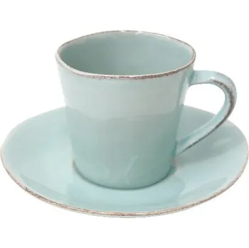 Šálek na čaj s podšálkem 0,19L, NOVA, tyrkysová|Costa Nova